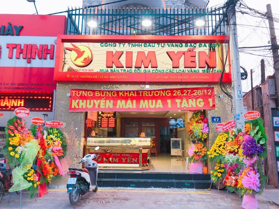 Tiệm vàng Kim Yến ở Bình Dương 