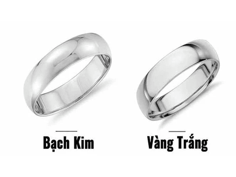 vàng trắng và bạch kim là hai hợp chất khác nhau